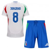 Italy Jorginho Frello #8 Replica Away Minikit Euro 2024 Short Sleeve (+ pants)